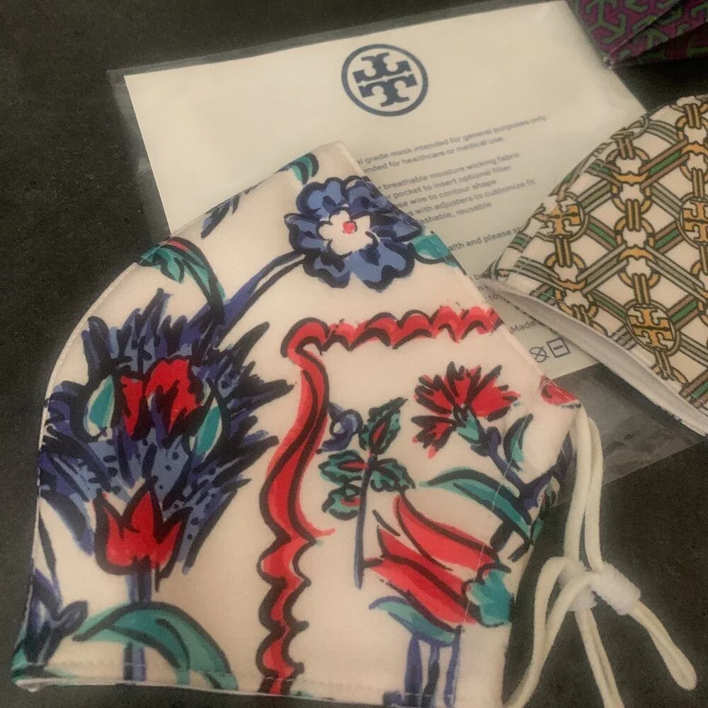Set of Two Tory Burch Face Masks New